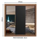 Guarda-roupa Casal Madesa Lyon 3 Portas De Correr Com Espelho