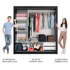 Guarda Roupa Casal Madesa Lyon 3 Portas De Correr De Espelho