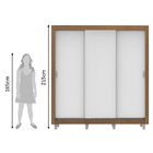 Guarda Roupa Casal Madesa Lyon Plus 3 Portas De Correr 4 Gave