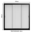 Guarda Roupa Casal Madesa Lyon Plus 3 Portas De Correr 4 Gave