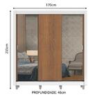 Guarda-roupa Casal Madesa Lyon Plus 3 Portas De Correr Com Es