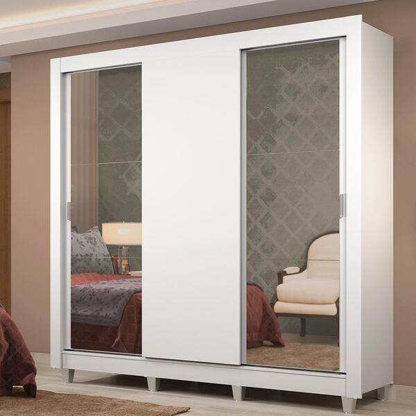 Guarda-roupa Casal Madesa Lyon Plus 3 Portas De Correr Com Es