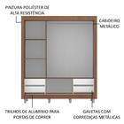 Guarda-roupa Casal Madesa Lyon Plus 3 Portas De Correr Com Es