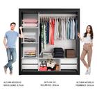 Guarda-roupa Casal Madesa Lyon Plus 3 Portas De Correr Com Es