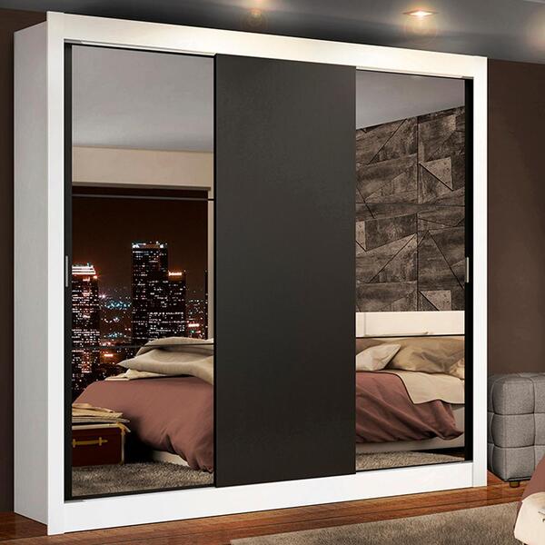 Guarda-roupa Casal Madesa Lyon Plus 3 Portas De Correr Com Es