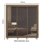 Guarda Roupa Casal Madesa Lyon Plus 3 Portas De Correr De Esp