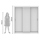 Guarda Roupa Casal Madesa Mônaco 3 Portas de Correr