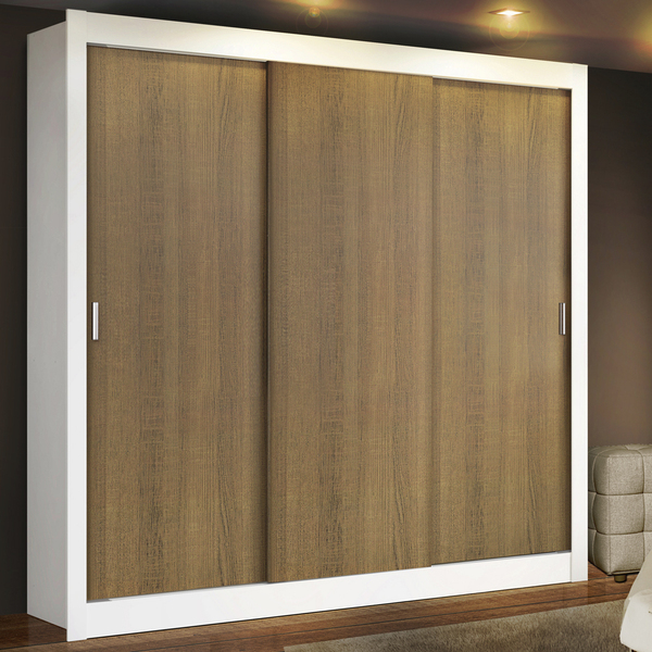 Guarda Roupa Casal Madesa Mônaco 3 Portas de Correr