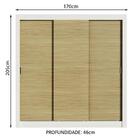 Guarda-roupa Casal Madesa Mônaco 3 Portas De Correr - Branco/