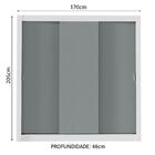 Guarda-roupa Casal Madesa Mônaco 3 Portas De Correr - Branco/