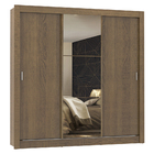 Guarda Roupa Casal Madesa Mônaco 3 Portas de Correr com Espel