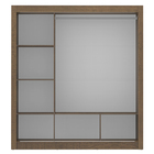 Guarda Roupa Casal Madesa Mônaco 3 Portas de Correr com Espel