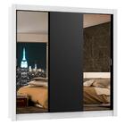 Guarda Roupa Casal Madesa Mônaco 3 Portas De Correr Com Espel