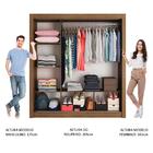 Guarda Roupa Casal Madesa Mônaco 3 Portas De Correr Com Espel