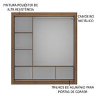 Guarda Roupa Casal Madesa Mônaco 3 Portas De Correr Com Espel