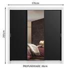 Guarda Roupa Casal Madesa Mônaco 3 Portas De Correr Com Espel