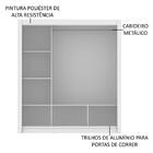 Guarda Roupa Casal Madesa Mônaco 3 Portas De Correr Com Espel