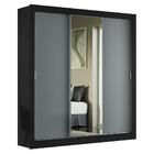 Guarda-roupa Casal Madesa Mônaco 3 Portas De Correr Com Espel