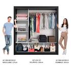 Guarda-roupa Casal Madesa Mônaco 3 Portas De Correr Com Espel