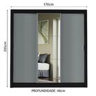 Guarda-roupa Casal Madesa Mônaco 3 Portas De Correr Com Espel