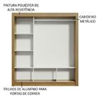 Guarda-roupa Casal Madesa Mônaco 3 Portas De Correr Com Espel