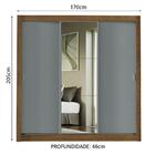 Guarda-roupa Casal Madesa Mônaco 3 Portas De Correr Com Espel