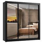 Guarda Roupa Casal Madesa Mônaco 3 Portas De Correr De Espelho