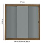 Guarda-roupa Casal Madesa Mônaco 3 Portas De Correr - Rustic/