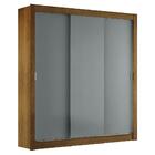 Guarda-roupa Casal Madesa Mônaco 3 Portas De Correr - Rustic/
