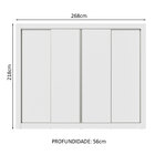 Guarda-Roupa Casal Madesa Montana 4 Portas de Correr