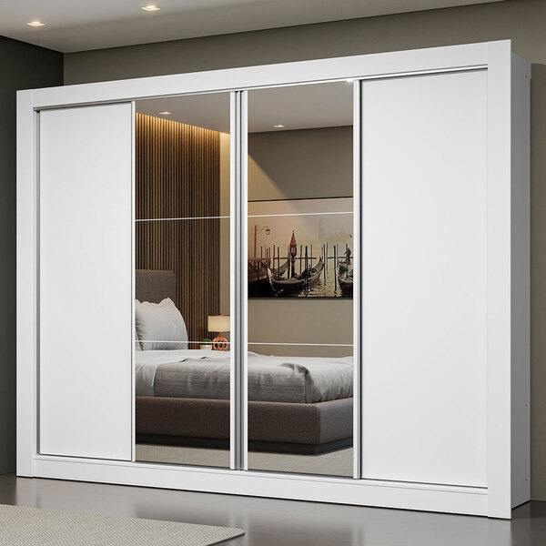 Guarda-Roupa Casal Madesa Montana 4 Portas de Correr com Espe