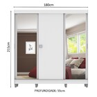 Guarda-Roupa Casal Madesa Napoli 3 Portas de Correr 2 Portas