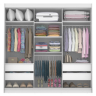 Guarda-Roupa Casal Madesa Napoli 3 Portas de Correr Central c