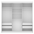 Guarda-Roupa Casal Madesa Napoli 3 Portas de Correr com Espel