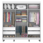 Guarda-Roupa Casal Madesa Napoli 3 Portas de Correr com Pés