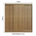 Guarda-roupa Casal Madesa Reno 3 Portas De Correr