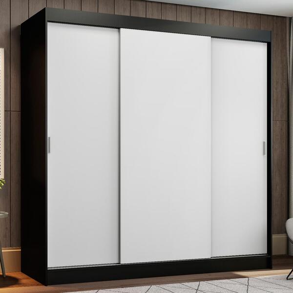 Guarda-roupa Casal Madesa Reno 3 Portas De Correr