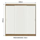 Guarda-roupa Casal Madesa Reno 3 Portas De Correr