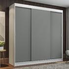 Guarda-roupa Casal Madesa Reno 3 Portas De Correr - Branco/ci