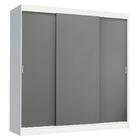 Guarda-roupa Casal Madesa Reno 3 Portas De Correr - Branco/ci