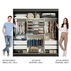 Guarda-roupa Casal Madesa Reno 3 Portas De Correr Com Espelho