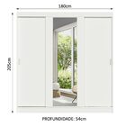 Guarda-roupa Casal Madesa Reno 3 Portas De Correr Com Espelho