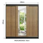 Guarda-roupa Casal Madesa Reno 3 Portas De Correr Com Espelho