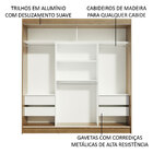 Guarda-roupa Casal Madesa Reno 3 Portas De Correr Com Espelho
