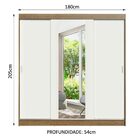 Guarda-roupa Casal Madesa Reno 3 Portas De Correr Com Espelho