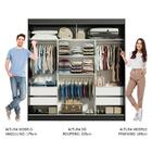 Guarda-roupa Casal Madesa Reno 3 Portas De Correr Com Espelho