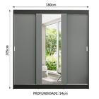 Guarda-roupa Casal Madesa Reno 3 Portas De Correr Com Espelho