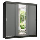 Guarda-roupa Casal Madesa Reno 3 Portas De Correr Com Espelho