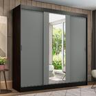 Guarda-roupa Casal Madesa Reno 3 Portas De Correr Com Espelho