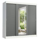 Guarda-roupa Casal Madesa Reno 3 Portas De Correr Com Espelho
